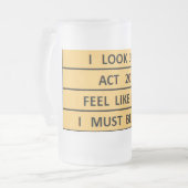 「40歳にならないとダメ」中生誕生日ビール フロストグラスビールジョッキ (正面左)