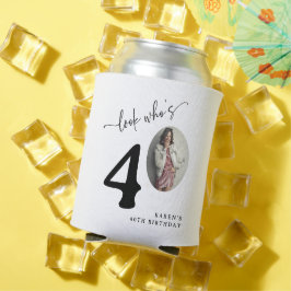 40歳になりました! モダンな写真入り40歳の誕生日 缶クーラー