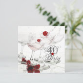 40歳のお祝い専攻のカスタマイズパーティー 招待状 (スタンド正面)