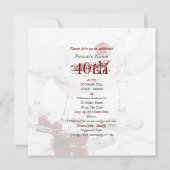 40歳のお祝い専攻のカスタマイズパーティー 招待状 (裏面)