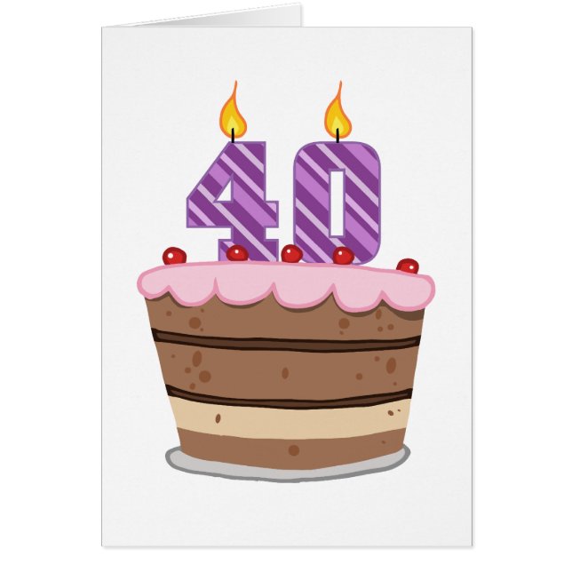 40歳のお誕生日ケーキ (正面)