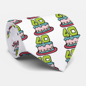 40歳のお誕生日ケーキ ネクタイ (ロール)