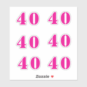 40歳のお誕生日ホットピンク40歳カスタム40歳 シール