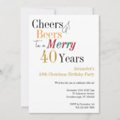 40歳のクリスマス 誕生日 お酒 招待状 (正面)