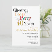 40歳のクリスマス 誕生日 お酒 招待状 (スタンド正面)