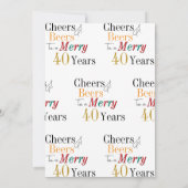 40歳のクリスマス 誕生日 お酒 招待状 (裏面)