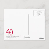 40歳のグリーンポストカード ポストカード (裏面)