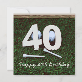 40歳のゴルファーから40歳の誕生日とティー カード