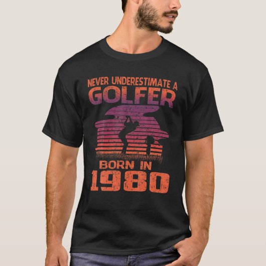 40歳のゴルファーのためのギフト1980年40th Birt Tシャツ (正面)