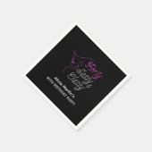 40歳のサッシー&クラッシーピンクブラック40歳の誕生日 スタンダードカクテルナプキン (角)