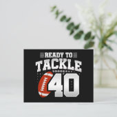 40歳のタックルフットボールパーティー 40歳の誕生日 ポストカード (スタンド正面)
