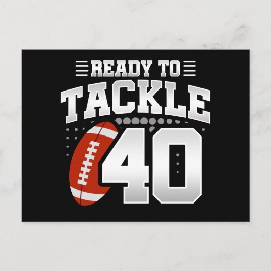 40歳のタックルフットボールパーティー 40歳の誕生日 ポストカード (正面)