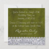 40歳のバタフライきらきら光る招待状 招待状 (裏面)