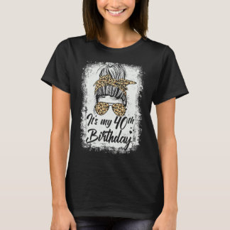 40歳のミッシーBun Leopard私の40歳の誕生日 Tシャツ