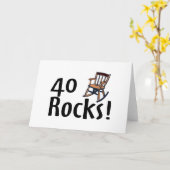 40歳のロック カード (黄色い花)