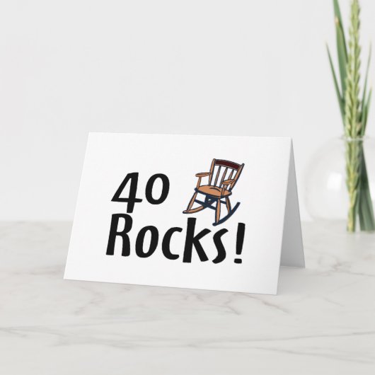 40歳のロック カード (正面)