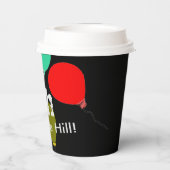 40歳の丘を越える青いカップケーキ風船 紙コップ (裏面)