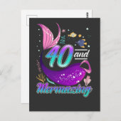 40歳の人魚 40歳の誕生日 プレゼント 結婚相手 彼女 ポストカード (正面/裏面)