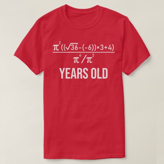 40歳の代数おもしろい式40歳の誕生日 Tシャツ (デザイン正面)