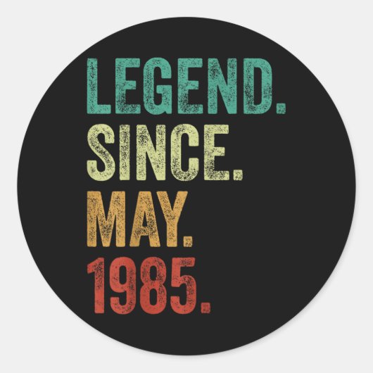 40歳の伝説1985年5月40日の誕生日 ラウンドシール (正面)