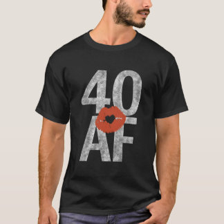 40歳の唇の40文字 Tシャツ