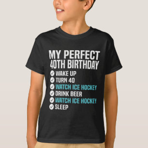 40歳の完璧な40歳の誕生日アイスホッケー40th tシャツ