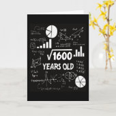 40歳の日の数学先生40歳の誕生日プレゼント カード (黄色い花)