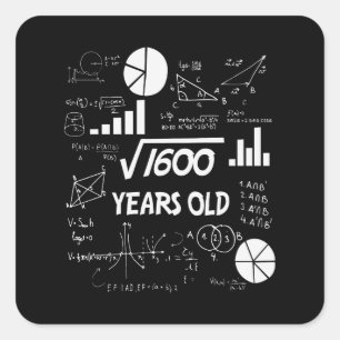 40歳の日の数学先生40歳の誕生日プレゼント スクエアシール