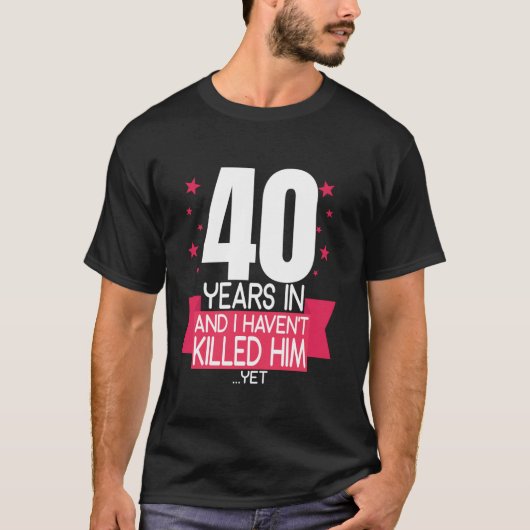 40歳の時に私は彼をクリルに行く彼の40歳の誕生日 Tシャツ (正面)