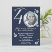 40歳の水風船の誕生日パーティー招待状 招待状 (スタンド正面)