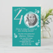 40歳の水風船の誕生日パーティー招待状 招待状 (スタンド正面)