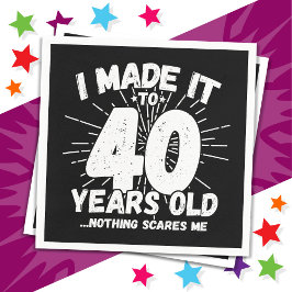 40歳の皮肉ミームおもしろい40歳の誕生日 スタンダードカクテルナプキン