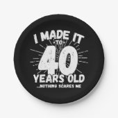 40歳の皮肉ミームおもしろい40歳の誕生日 ペーパープレート (正面)