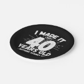 40歳の皮肉ミームおもしろい40歳の誕生日 ペーパープレート (アングル)