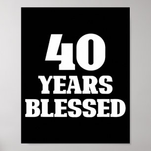 40歳の祝福 40歳の誕生日 クリスチャン ポスター