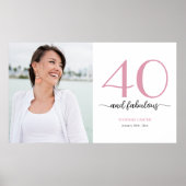 40歳の素敵な写真 40歳の誕生日パーティー ポスター (正面)