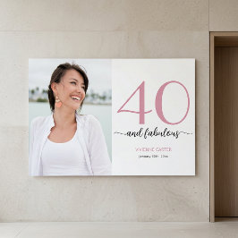 40歳の素敵な写真 40歳の誕生日パーティー ポスター