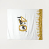 40歳の素晴らしいパーティー ゴールドの写真用背景ボード タペストリー (正面(横))