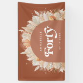 40歳の誕生モダン日 横断幕 (縦)