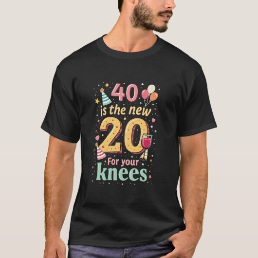 40歳の誕生日おめでとうございます Tシャツ (正面)