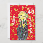 40歳の誕生日おめでとうアーティスト招待ヤバイ 招待状 (正面)
