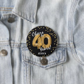 40歳の誕生日おめでとうゴールド 缶バッジ (インサイチュ)