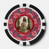 40歳の誕生日おめでとうバラの花 ポーカーチップ (正面)