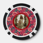 40歳の誕生日おめでとうバラの花 ポーカーチップ (裏面)