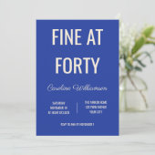 40歳の誕生日おめでとう招待状 - Tall Type Fine at Forty 招待状 (スタンド正面)