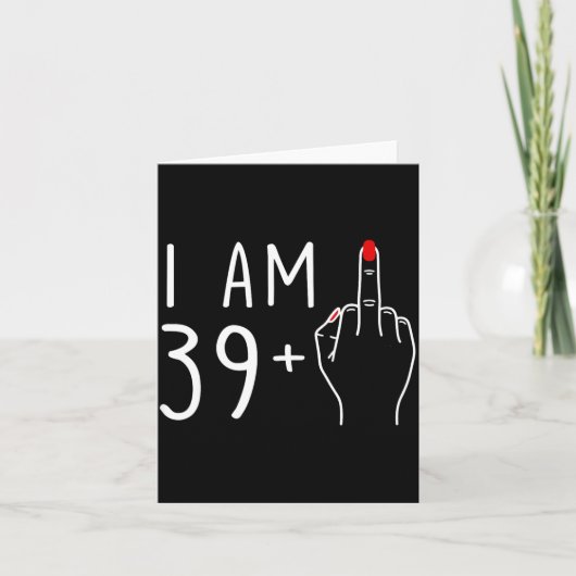 40歳の誕生日おめでとう39+1中指 カード (正面)