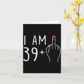 40歳の誕生日おめでとう39+1中指 カード (黄色い花)