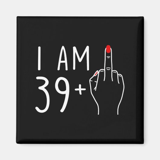 40歳の誕生日おめでとう39+1中指 マグネット (正面)