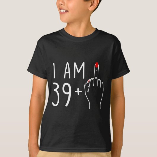 40歳の誕生日おめでとう39+1中指 Tシャツ (正面)