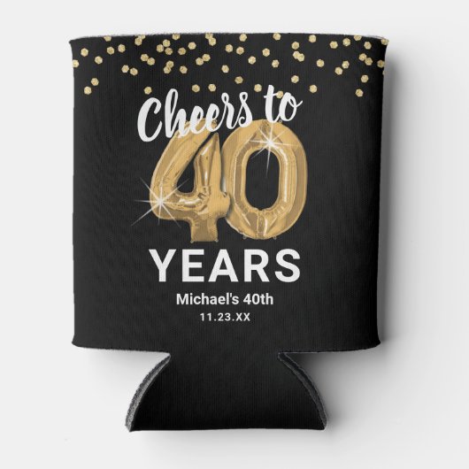 40歳の誕生日おめでとう40年 缶クーラー (正面)